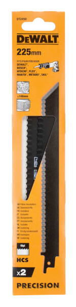 DeWalt Recip Blade 225mm Insulation Cutting 2Pk