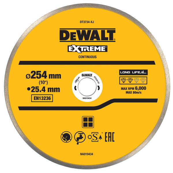 DeWalt Tile Cutting Blade - Stone/Concrete 250x25.4