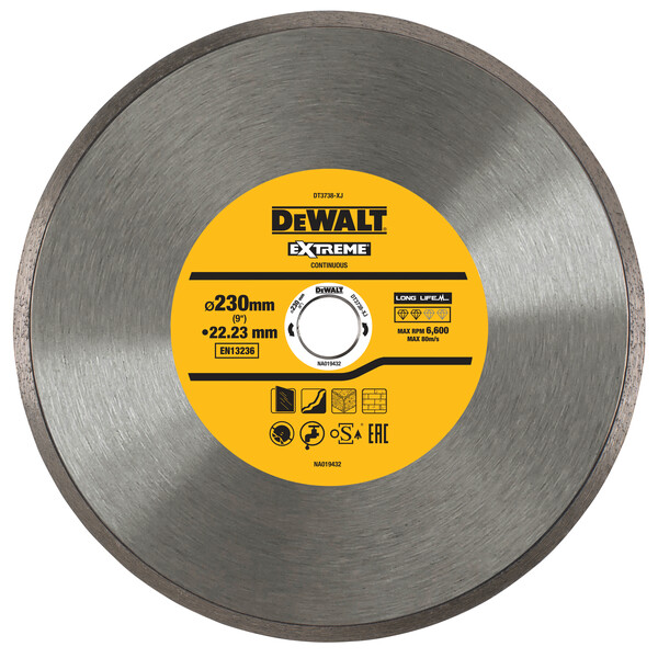 DeWalt 230mm Tile Cutting Sintered Diamondblade