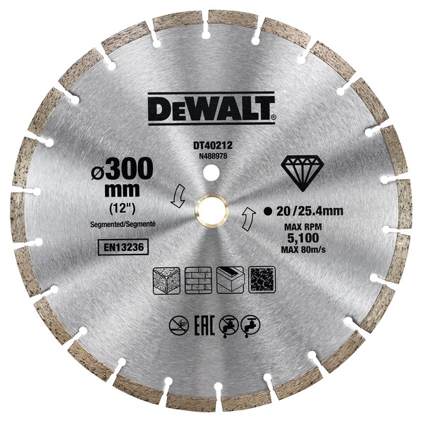 DeWalt Diamond Blade Segmented 300mm/25.4mm