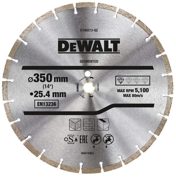 DeWalt Diamond Blade Segmented 350mm/25.4mm