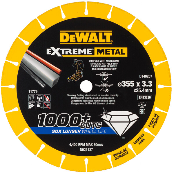 DeWalt Extreme Metal 355x25.4x3.3mm