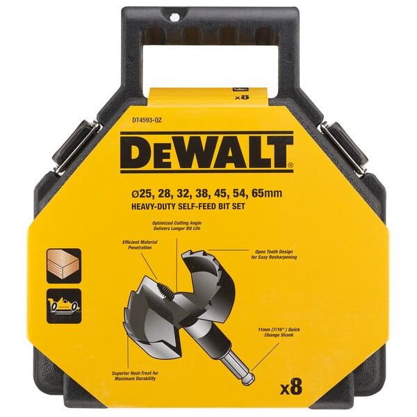 DeWalt 8pc Self Feed Forstner Drill Set