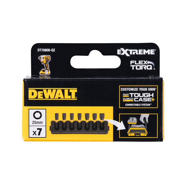 DeWalt 7pc 25mm Hex Mix Bar Flextorq