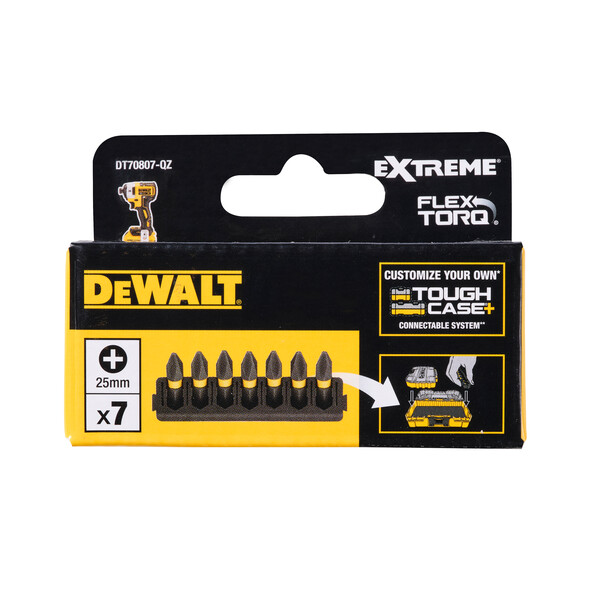 DeWalt 7pc 25mm Ph2 Bar Flextorq