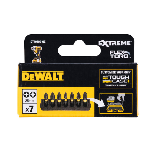 DeWalt 7pc 25mm Ph Pz Mix Bar Flextorq