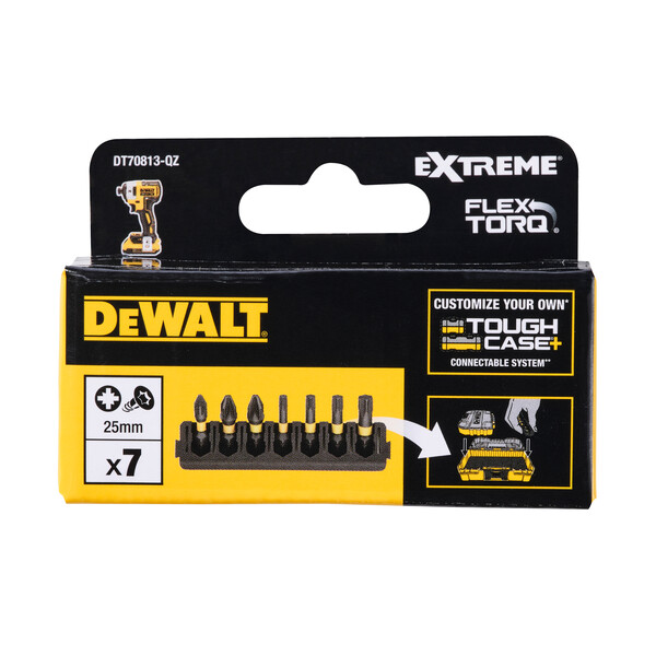 DeWalt 7pc 25mm Pz Tx Mix Bar Flextorq