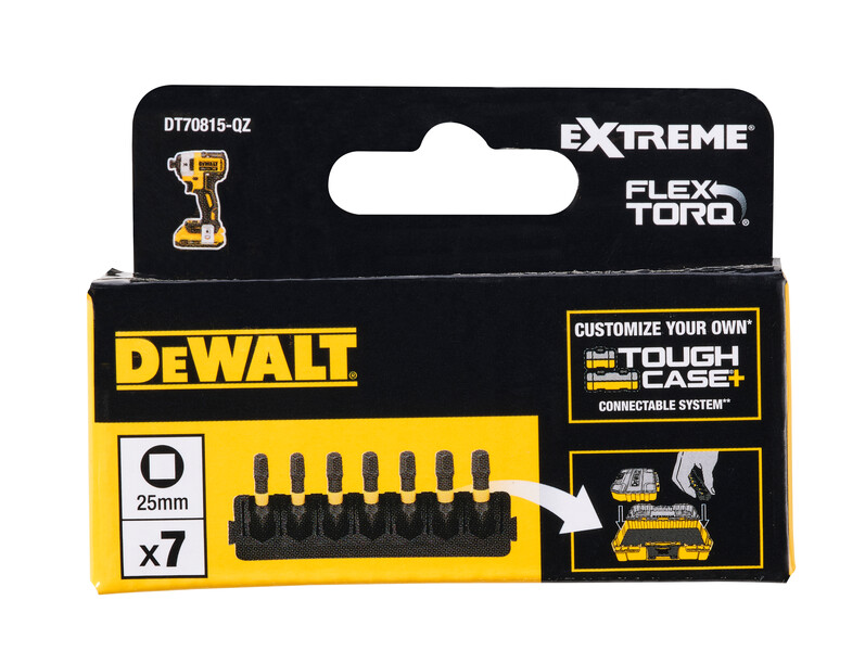 DeWalt 7pc 25mm Square Mix Bar Flextorq