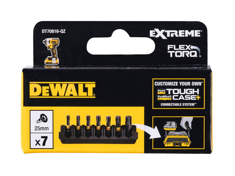 DeWalt 7pc 25mm Torx Mix Bar Flextorq