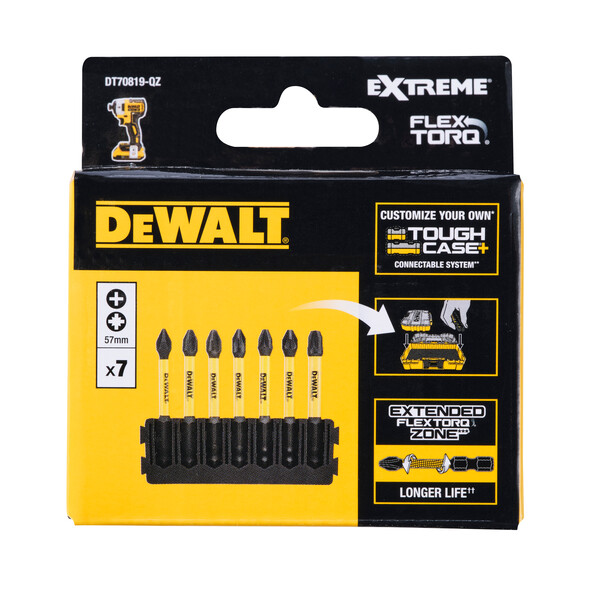 DeWalt 7pc 57mm Ph Pz Mix Bar Flextorq