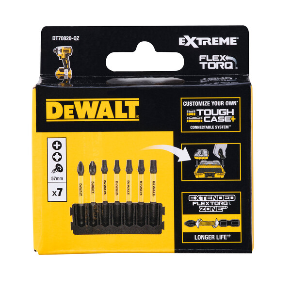 DeWalt 7pc 57mm Ph Pz Tx Mix Bar Flextorq