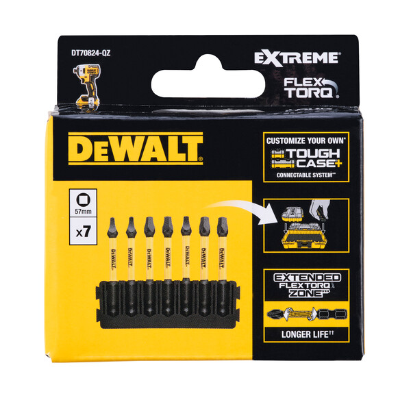 DeWalt 7pc 57mm Square Mix Bar Flextorq