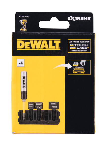 DeWalt 5pc Bit Bar + Stubby 8mm 10mm 13mm + Torsion Bit Holder