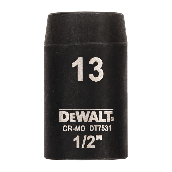 DeWalt 13mm 1/2" Impact Socket (Shallow)