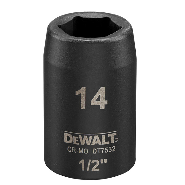 DeWalt 14mm 1/2" Impact Socket (Shallow)