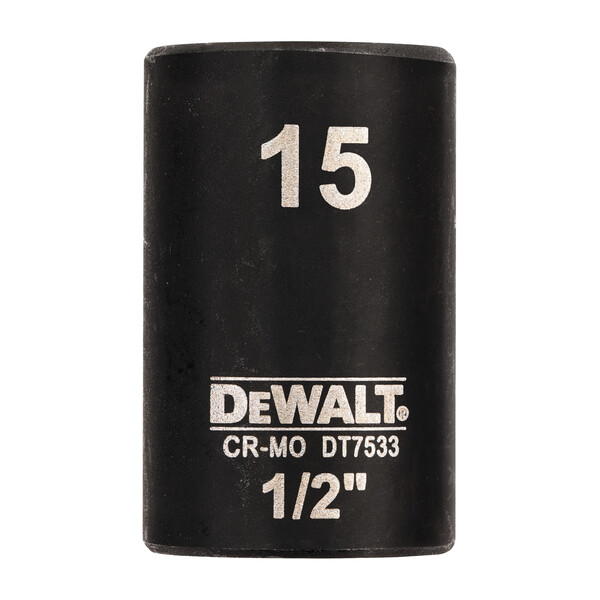 DeWalt 15mm 1/2" Impact Socket (Shallow)