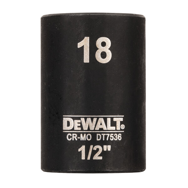 DeWalt 18mm 1/2" Impact Socket (Shallow)