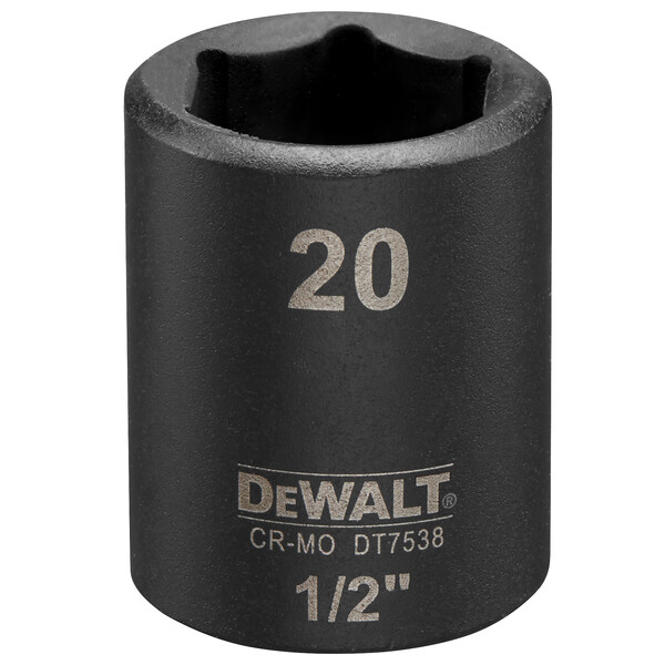 DeWalt 20mm 1/2" Impact Socket (Shallow)