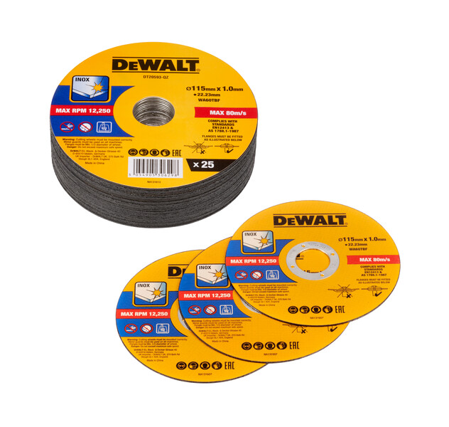 DeWalt 115mm Bonded Cutting Disc x25 Wrap