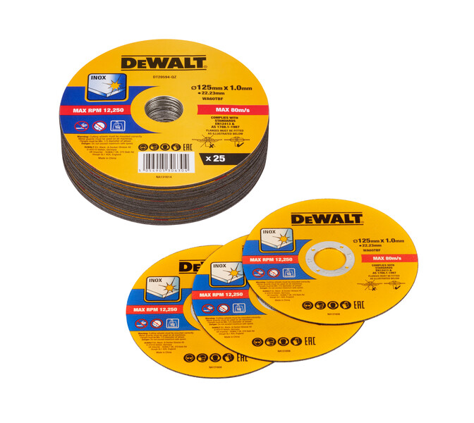 DeWalt 125mm Bonded Cutting Disc x25 Wrap