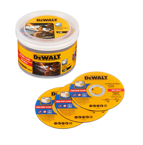 DeWalt 115mm Bonded Cutting Disc x50 Tub