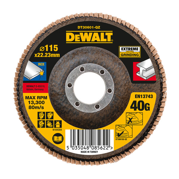 DeWalt Ex Flap Disc 115mmx22.2mmx40G