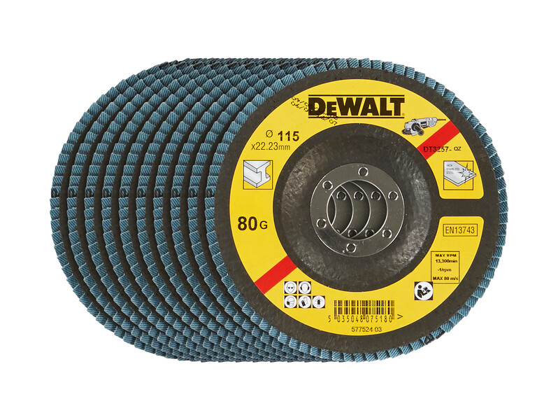 DeWalt Flap Disc 115mmx80 Grit