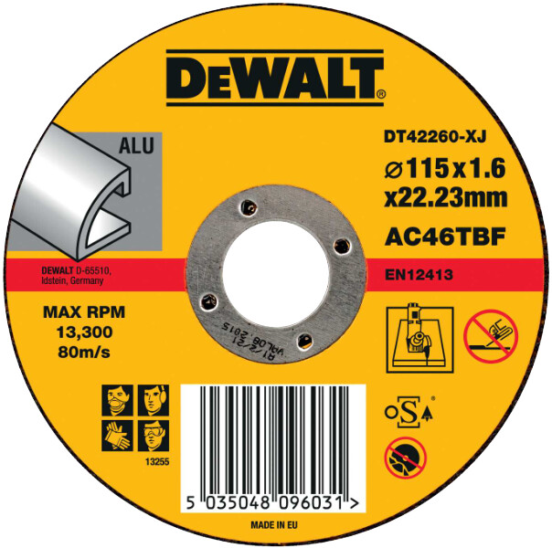 DeWalt Aluminium Cutting 115x1.6x22.2mm T1 (S)