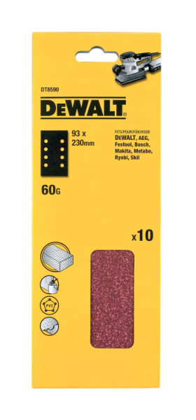 DeWalt Third Sheet 93mmx230mm Grit 60 Pk 10