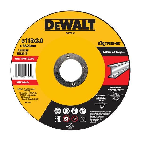 DeWalt 115x3mm Extreme Cutting Metal