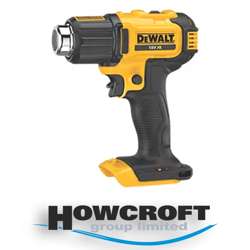 DeWalt DCE530N 18V XR Cordless Heat Gun Bare Unit built-in LED Lock-on button