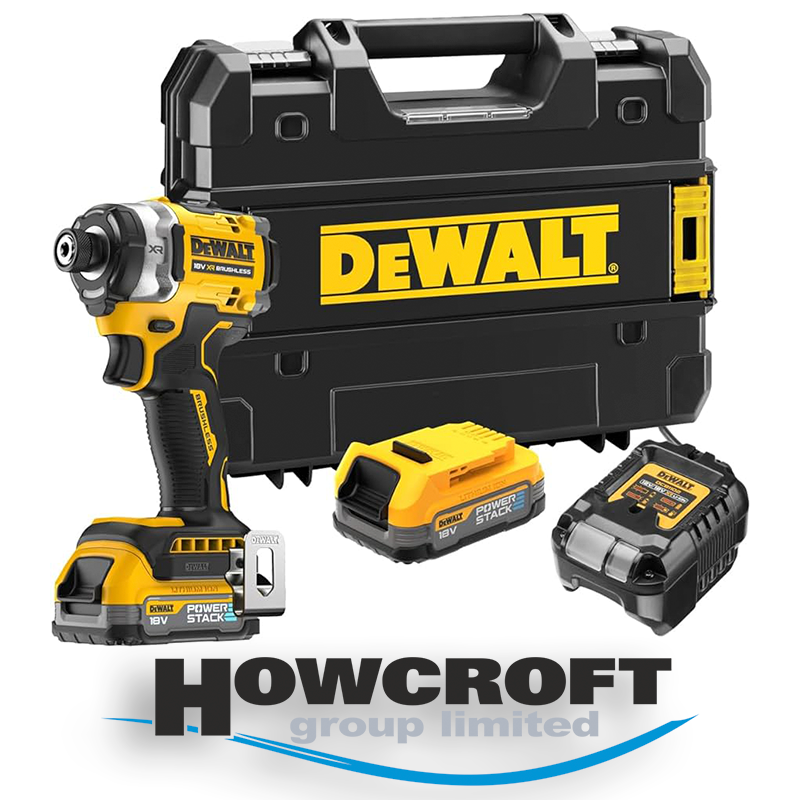 DeWALT DCF850E2T-GB 18V XR Ultra Compact Brushless Impact Driver Kit 2 Batteries