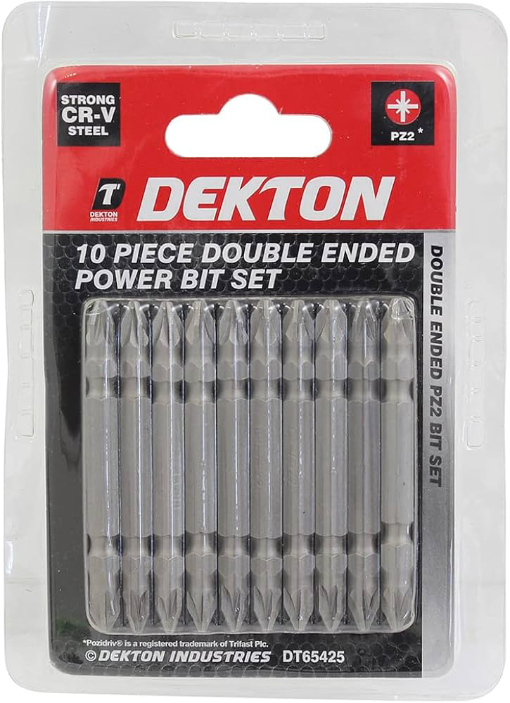 DEKTON 10-Piece Double Ended Power Bit Set PZ2