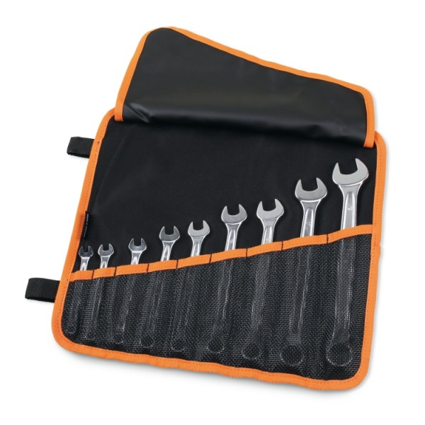 BETA 42/B9N Set of 9 combination wrenches in roll-up wallet made of durable polyester