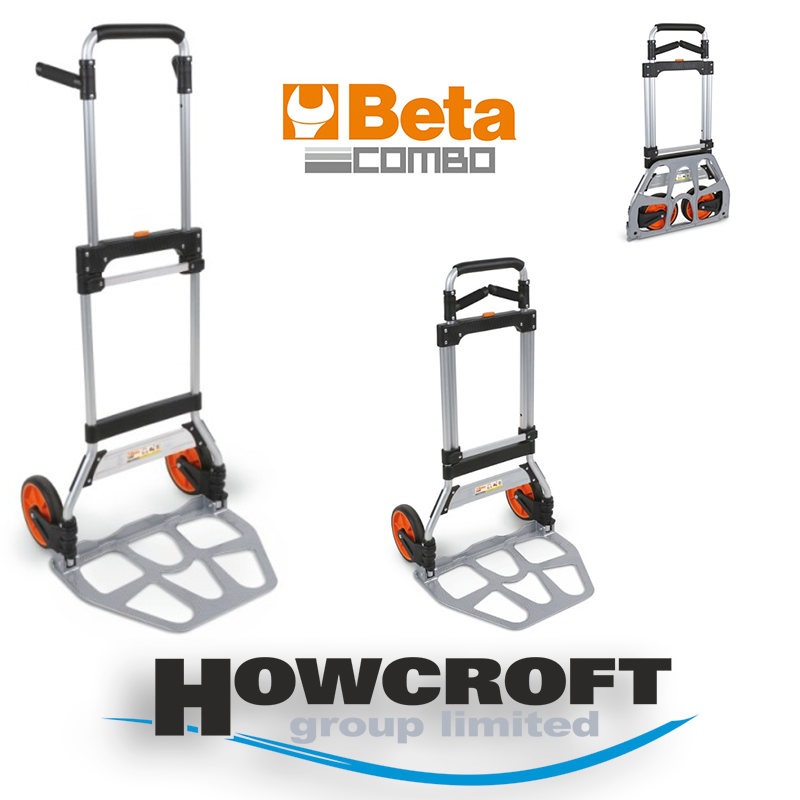 BETA Tools C99P COMBO Ultracompact folding tool trolley, Telescopic handle, Two puncture proof wheels