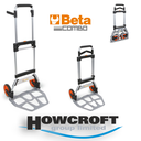 BETA Tools C99P COMBO Ultracompact folding tool trolley, Telescopic handle, Two puncture proof wheels