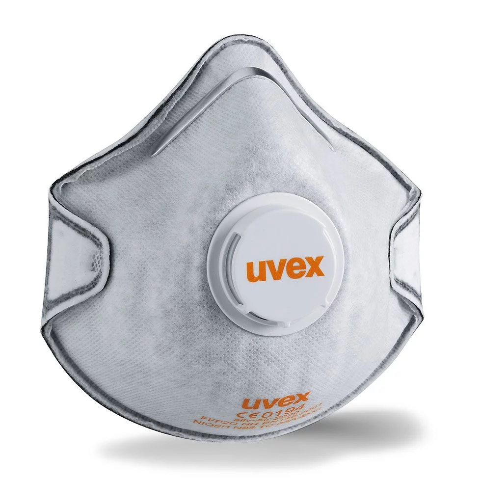 uvex silv-Air c 2220 FFP2 cup shape valved and carbon* preformed mask