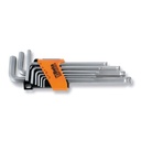 Beta Tools 96BP-HO/SC9 Set of 9 ball head offset hexagon key wrenches, with screw holding system