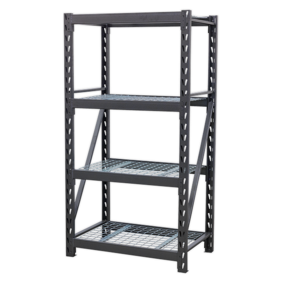 Sealey AP6372 Heavy-Duty Racking Unit with 4 Mesh Shelves 640kg Capacity Per Level - Industrial Workshop Storage