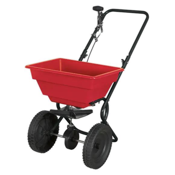 Sealey SPB27W Lightweight Walk Behind Broadcast Spreader 27kg Capacity - Ideal for  grit, seed, salt, fertilizer and weedkiller.