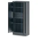 BETA C45PRO 2.0 AS2/3C Sheet metal two-door tool cabinet with 3 drawers and bracket, for custom workshop equipment combination C45PRO 2.0