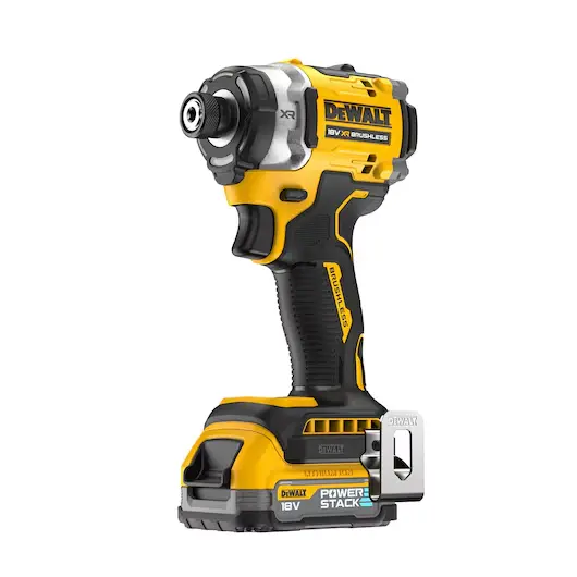 DeWALT DCF860E2T-GB 18V XR Brushless Premium Impact Driver - 2 X 1.7Ah POWERSTACK Battery 