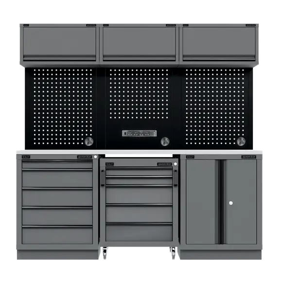 Sealey APMSBESTACK03SS Custom Workshop Storage System with Stainless Worktop 2.04m