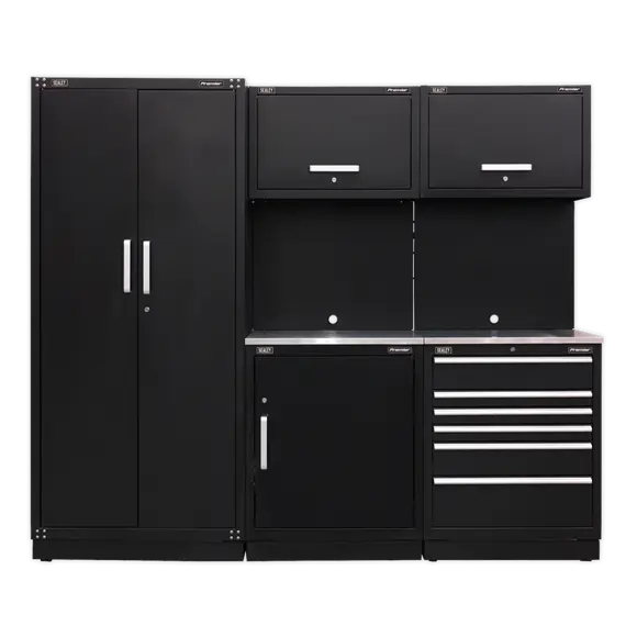 Sealey APMSCOMBO1SS Storage System with Stainless Worktop 2.48m