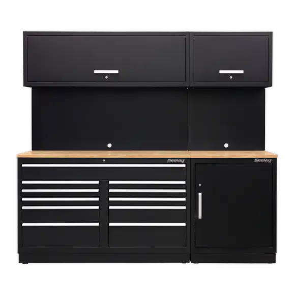 Sealey APMSCOMBO4W Storage System with Hardwood Worktop 2.33m