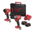Milwaukee M18 FPP2A3-502X 4933480876 240v M18 FUEL™ Power Pack Cordless Percussion Drill + Hex Impact Driver + 2x 5.0 AH Battery + Fast Charger