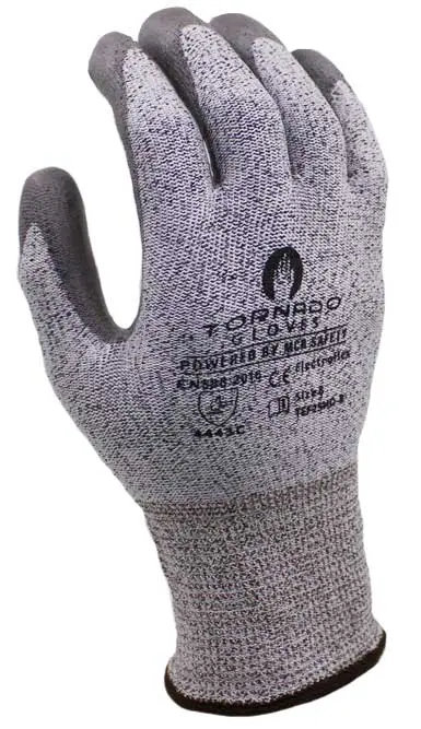 MCR Safety Tornado Gloves | Cut Resistant Safety Gloves PPE | Electroflex HD | TEF25HD | Cut Fibre | PU