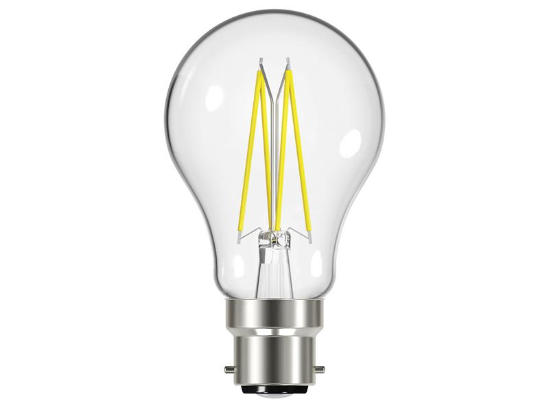 LED BC (B22) GLS Filament Dimmable Bulb, Warm White 806 lm 7.2W