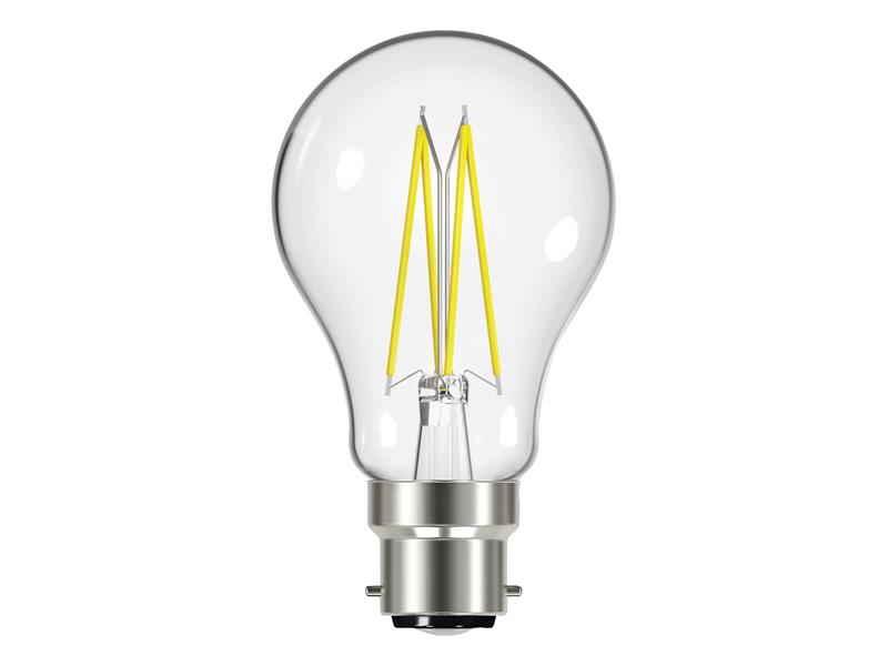 LED BC (B22) GLS Filament Non-Dimmable Bulb, Warm White 806 lm 6.7W