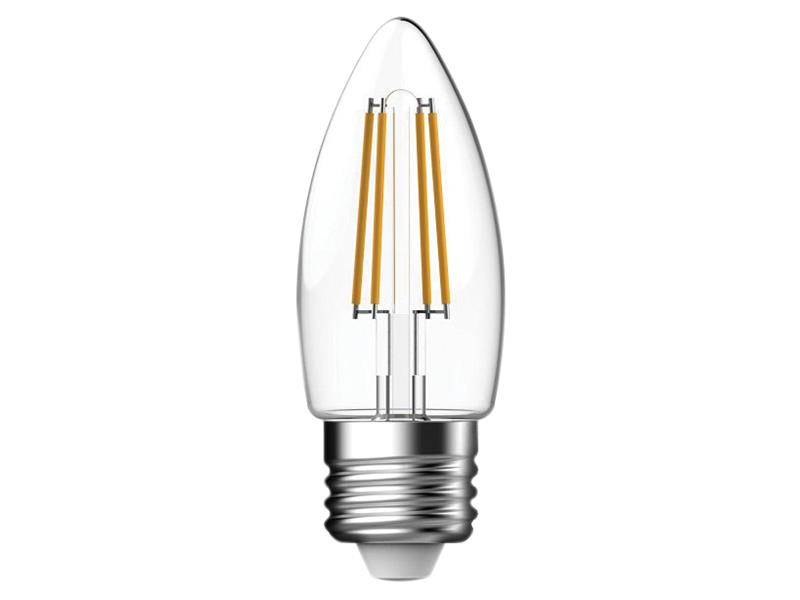 LED ES (E27) Candle Filament Non-Dimmable Bulb, Warm White 470 lm 4W